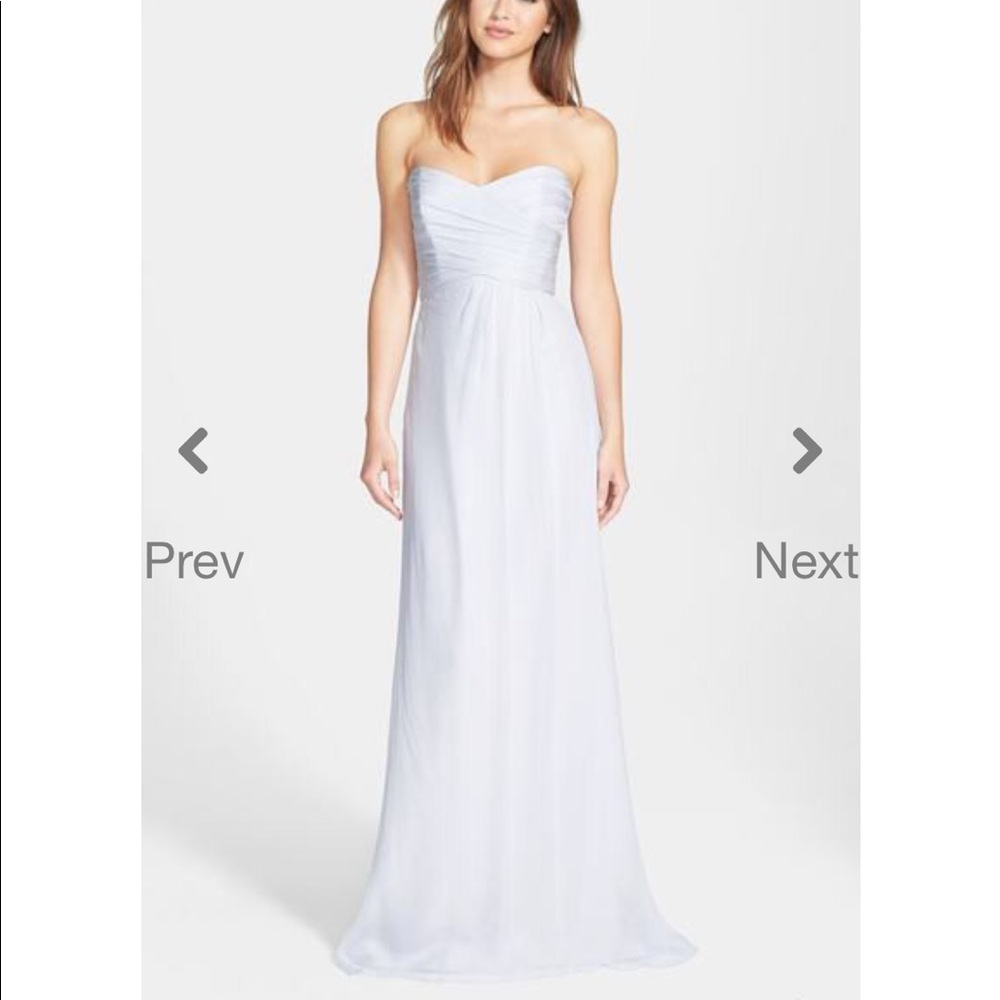AMSALE DOVE CRINKLE CHIFFON GOWN 2